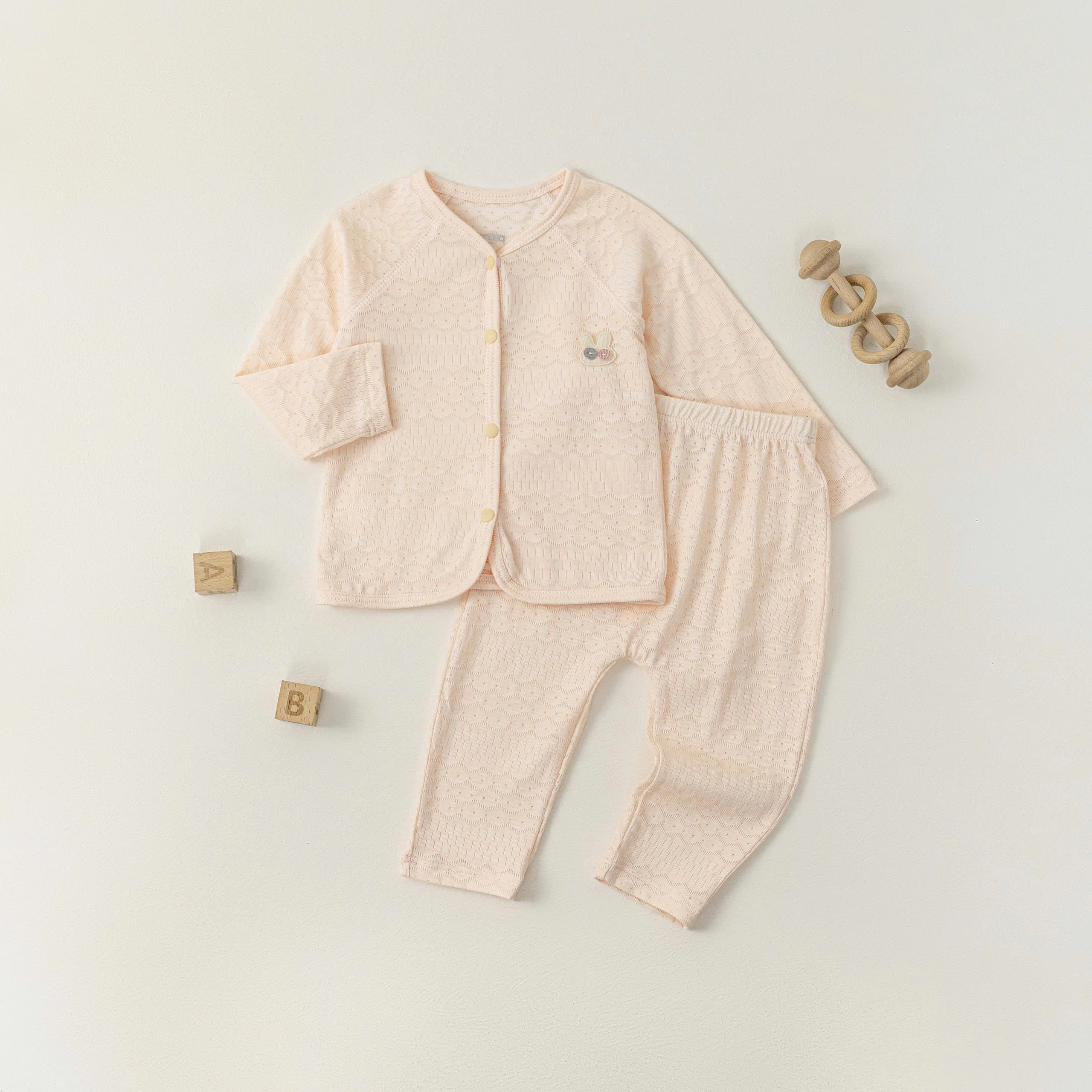 Bộ ss cài giữa DT (0-6M)Hồng