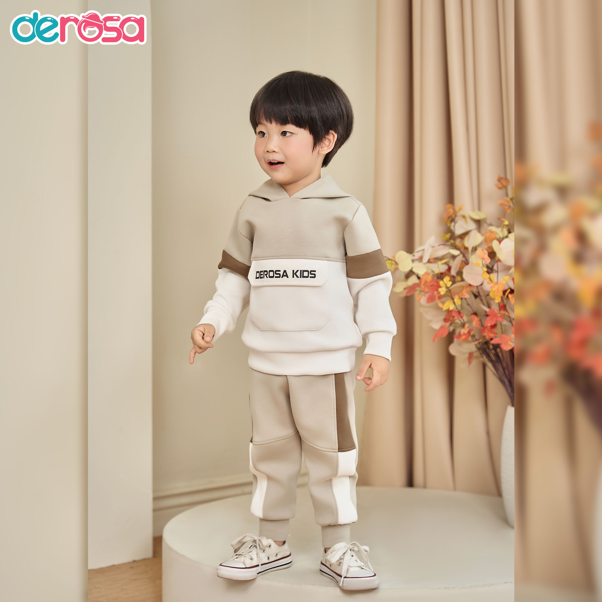 Bộ thu đông Hoodie BT (1-4Y) Xanh navy