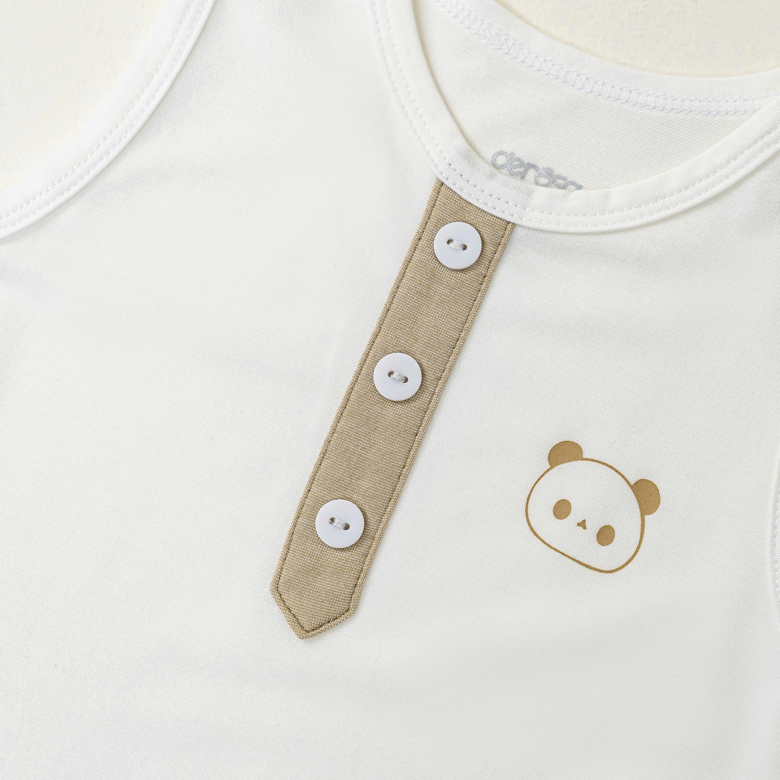 Body suit Panda (3-12M) Ghi