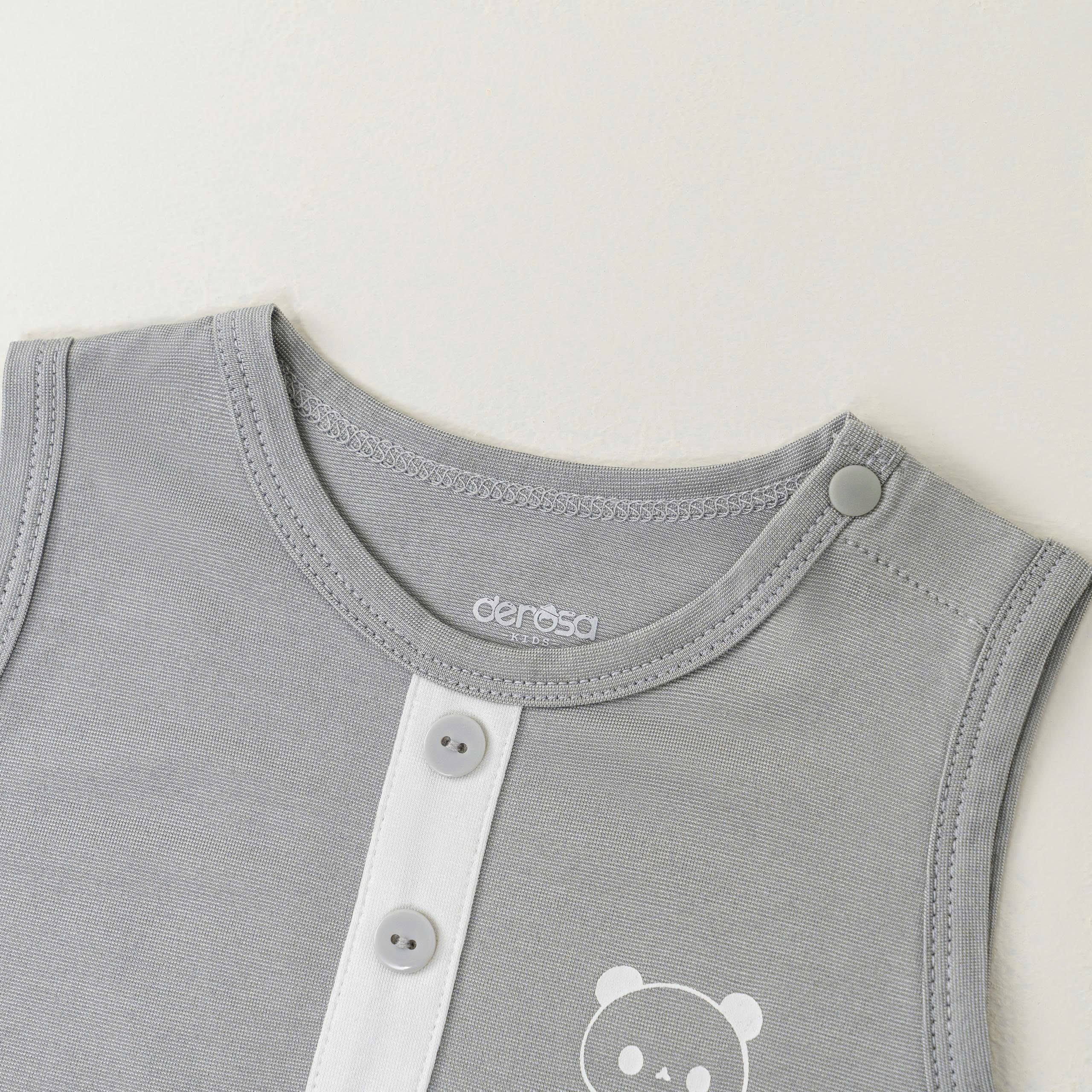 Body suit Panda (3-12M) Ghi