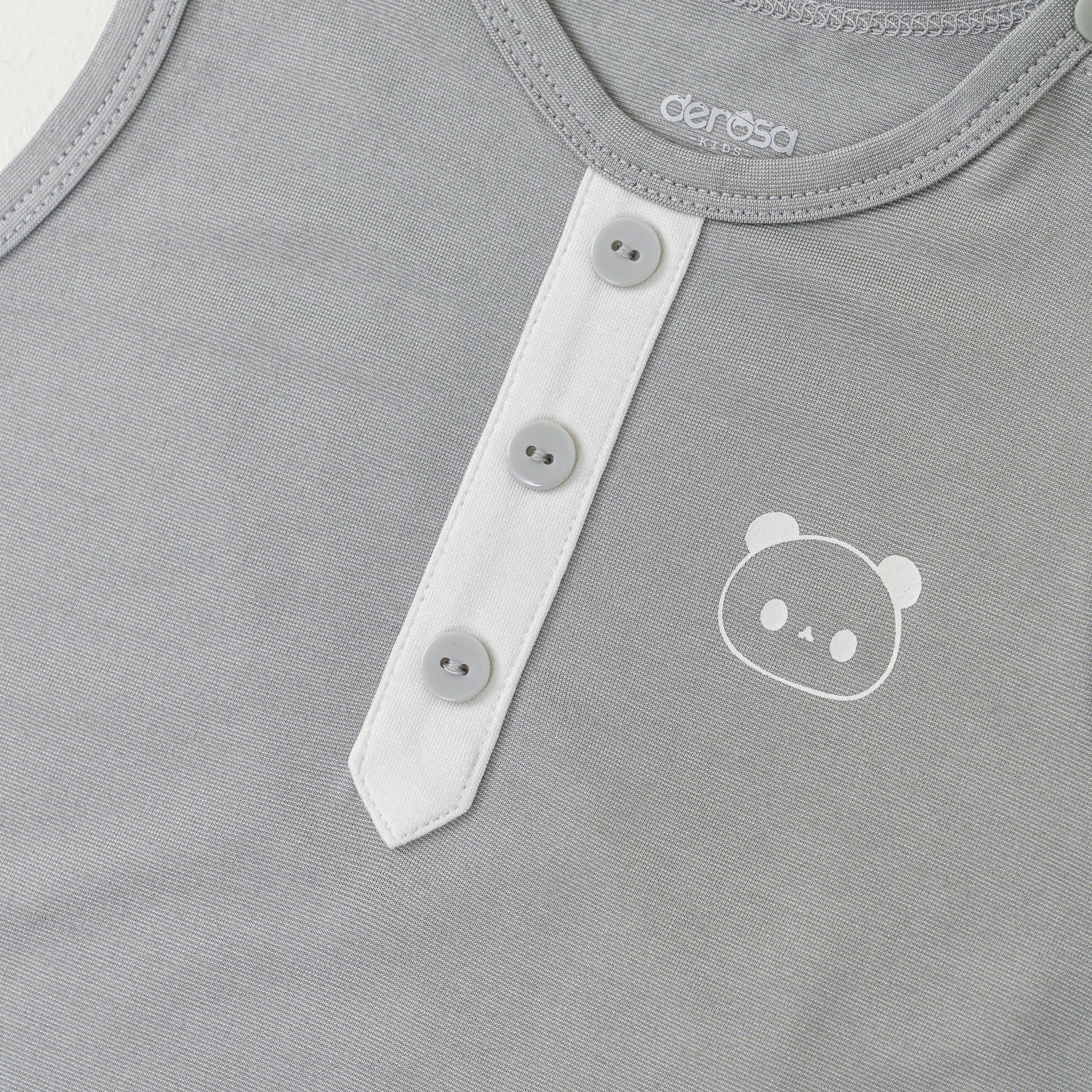 Body suit Panda (3-12M) Ghi