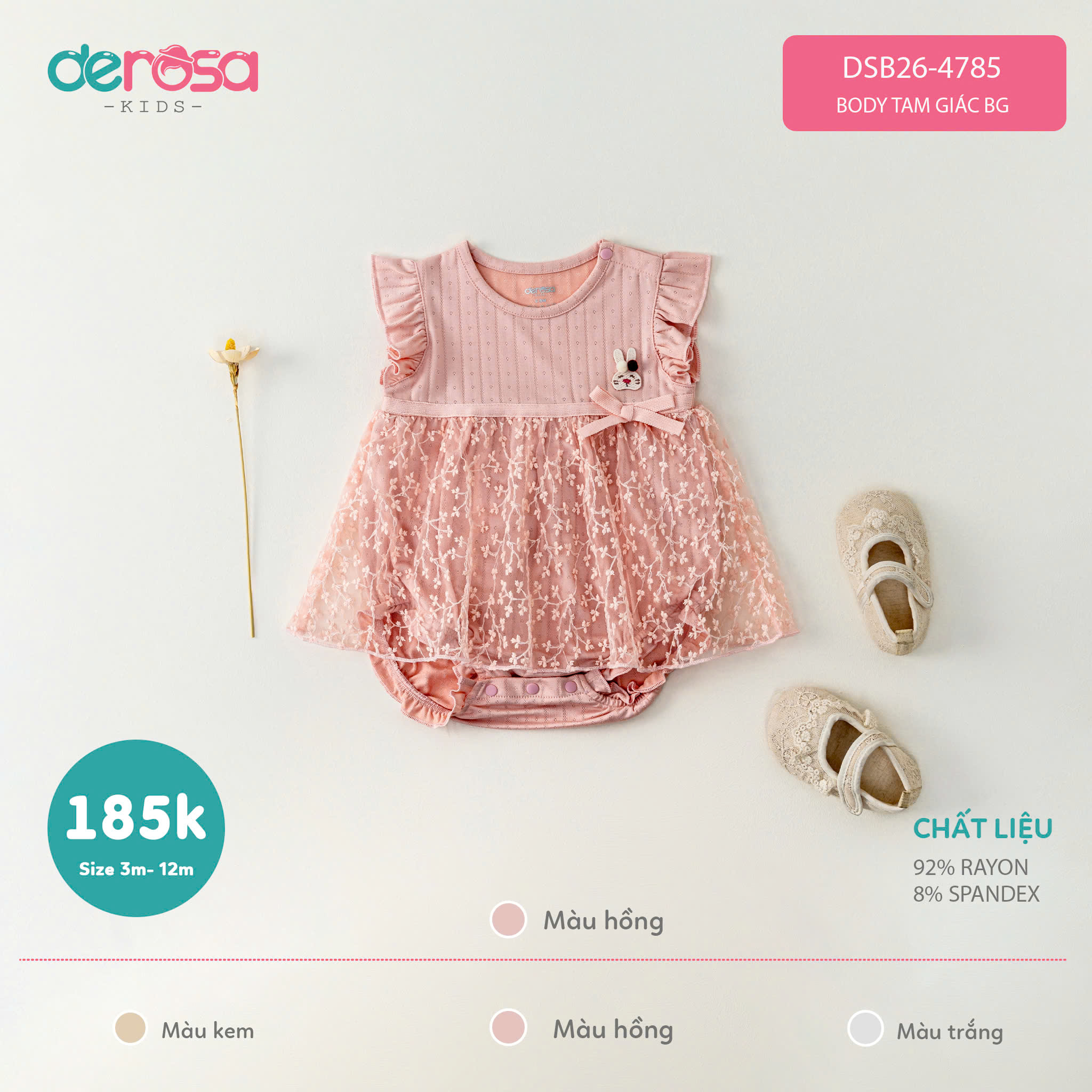 Body tam giác BG(3-12M) - Trắng