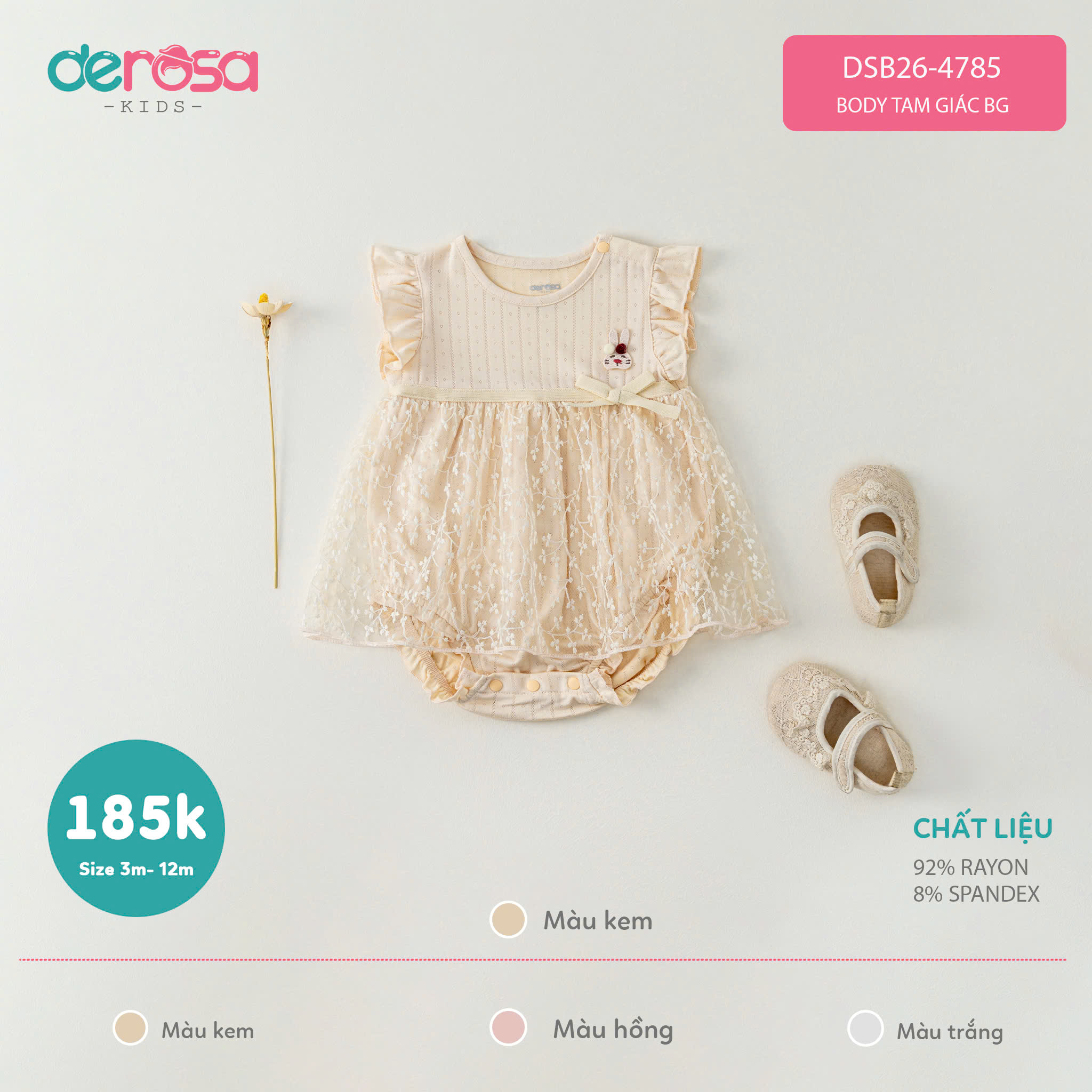 Body tam giác BG(3-12M) - Trắng
