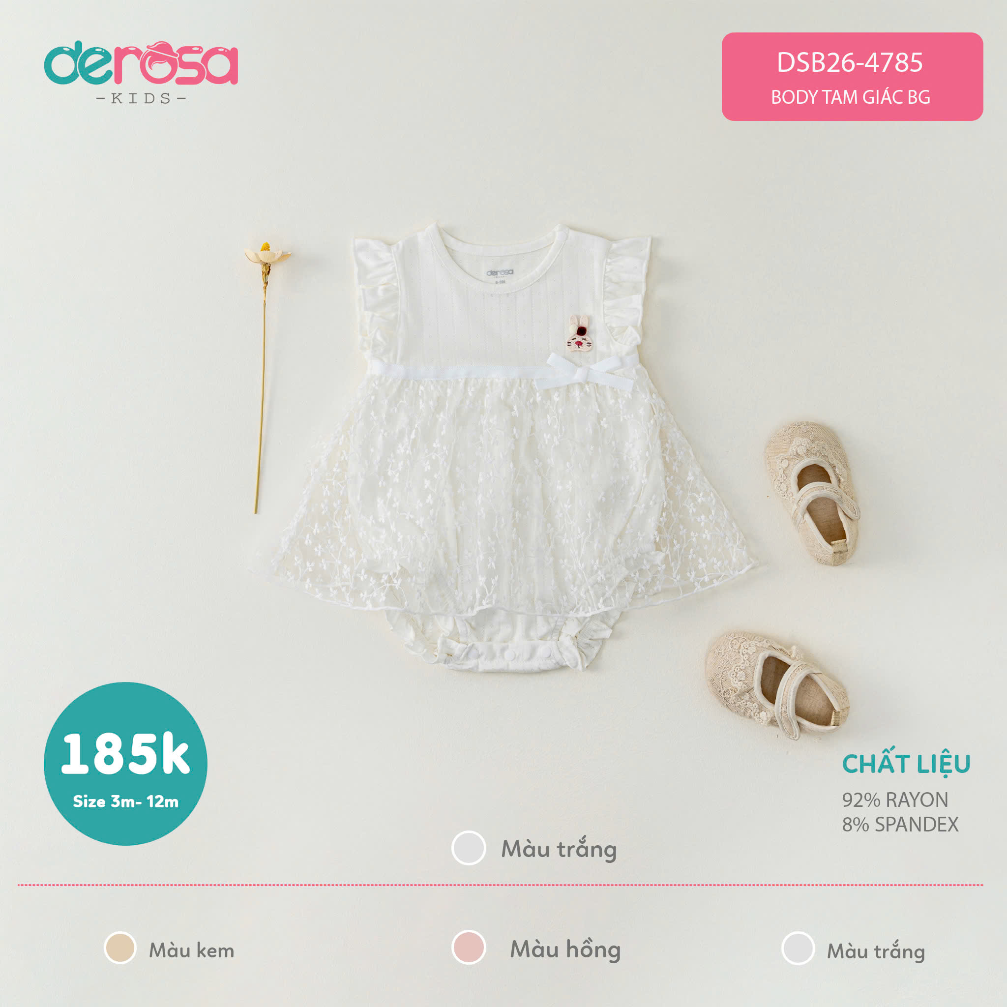 Body tam giác BG(3-12M) - Trắng