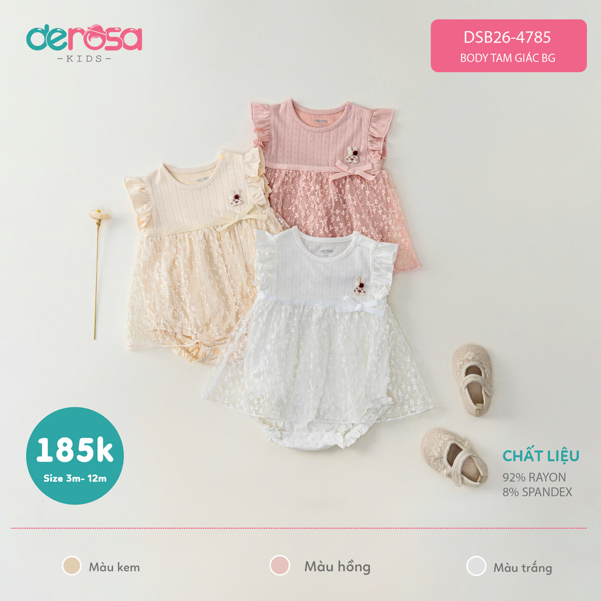 Body tam giác BG(3-12M) - Trắng