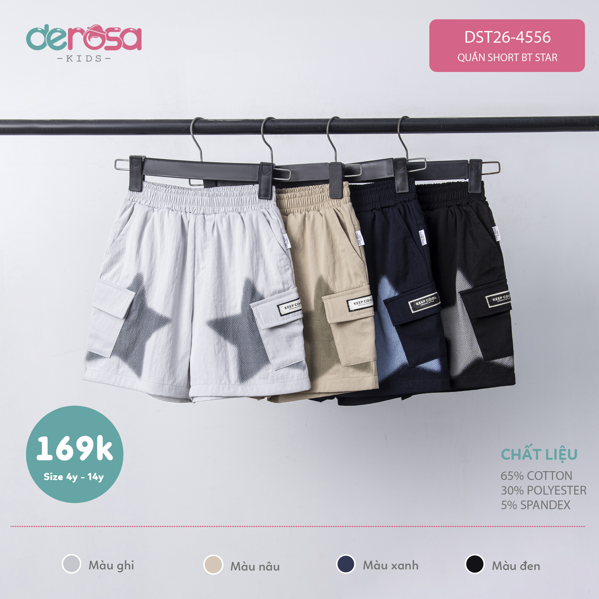 QUẦN SHORT BT STAR (4-14Y)