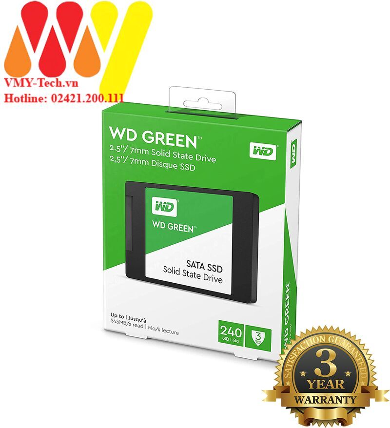 Ổ cứng SSD WD Green 240GB SATA III Chính Hãng - BH 3 năm