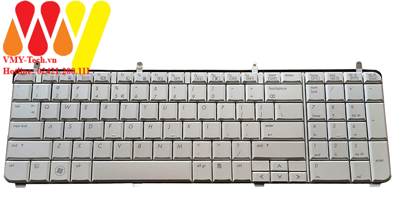Bàn phím Laptop HP Pavilion DV7 2000 DV7 2100 DV7 2200 DV7 2300 DV7 3000 DV7 3100 Màu Trắng