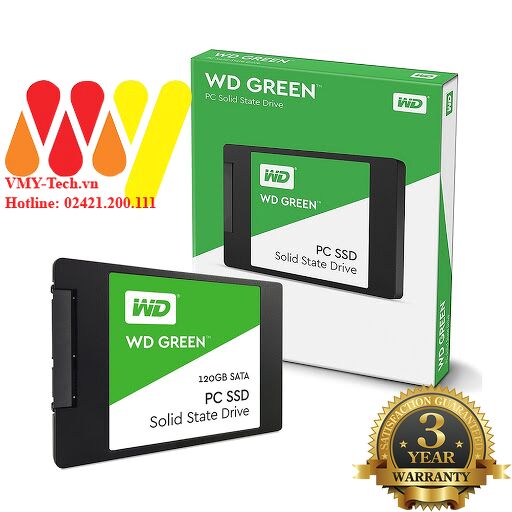 Ổ cứng SSD WD Green 120GB SATA III Chính Hãng - BH 3 năm