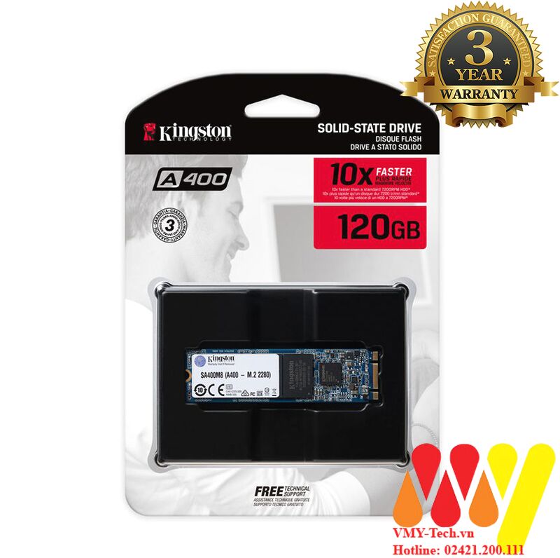 Ổ cứng SSD Kingston 120GB A400 M2 SATA Chính hãng - BH 3 năm