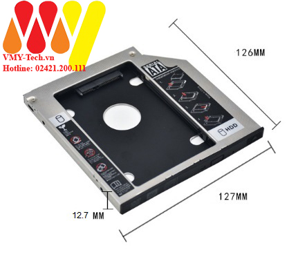 Caddy Bay HDD SSD SATA III 9.5mm - 12.7mm - Khay Ổ Cứng Thay Thế Ổ DVD