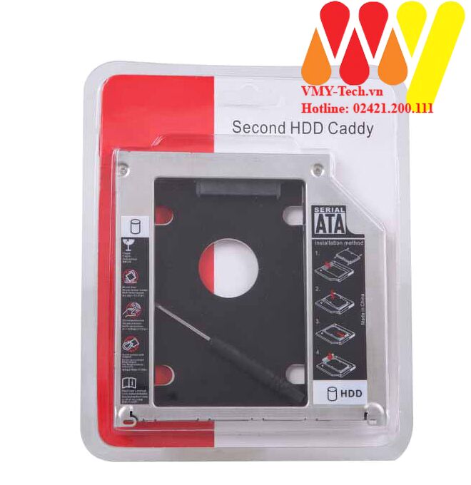 Caddy Bay HDD SSD SATA III 9.5mm - 12.7mm - Khay Ổ Cứng Thay Thế Ổ DVD