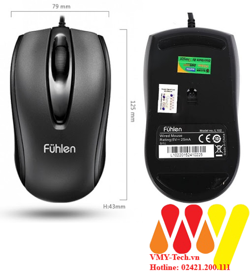 Chuột dây Fuhlen L102 - BH 12 tháng NEW 100%