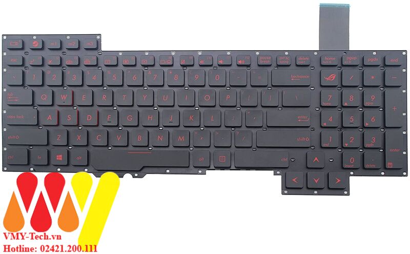 Bàn phím laptop ASUS G751 G751J G751JL G751JM G751JT G751JY G752VT G752VY GFX71JT GFX71JY
