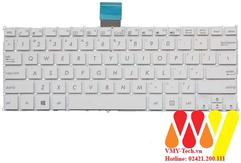 Bàn Phím Laptop asus Vivobook X200 F200M F200MA X200C X200CA X200L X200LA Trắng