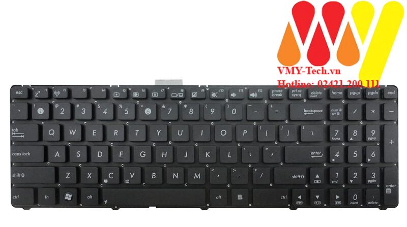 Bàn phím laptop Asus U56 U56E U52 U52F U53 U53F - ASU56K