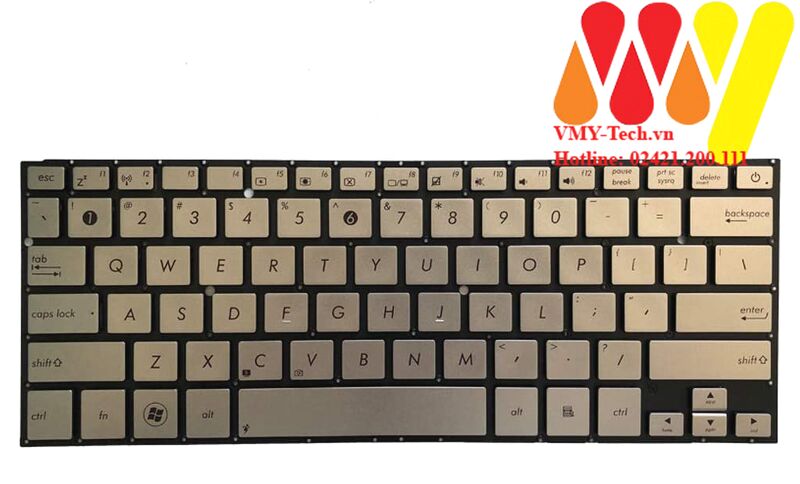 Bàn phím Laptop Asus Zenbook UX31LA UX31 UX31A UX31E UX32 UX32A UX42V UX31E UX31L U38 Màu Bạc