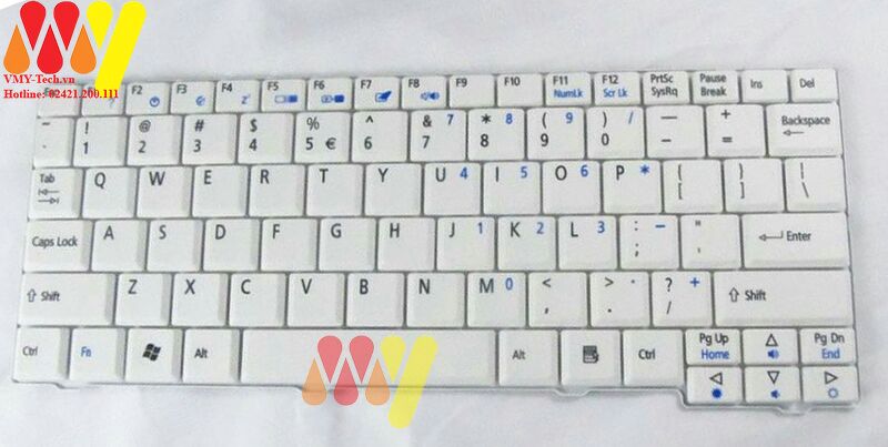 Bàn phím laptop Acer Gateway LT20 KAV10 KAV60 D250 EM250 LT2030U LT2032U LT2041 LT2041U Trắng