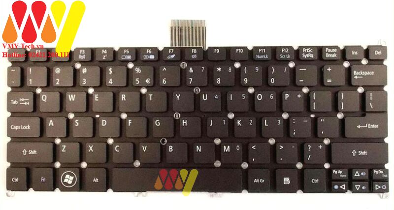 Bàn phím laptop Acer Aspire One 725 726 756 AO725 AO756 AO725 AO756 2351 2343(màu đen)