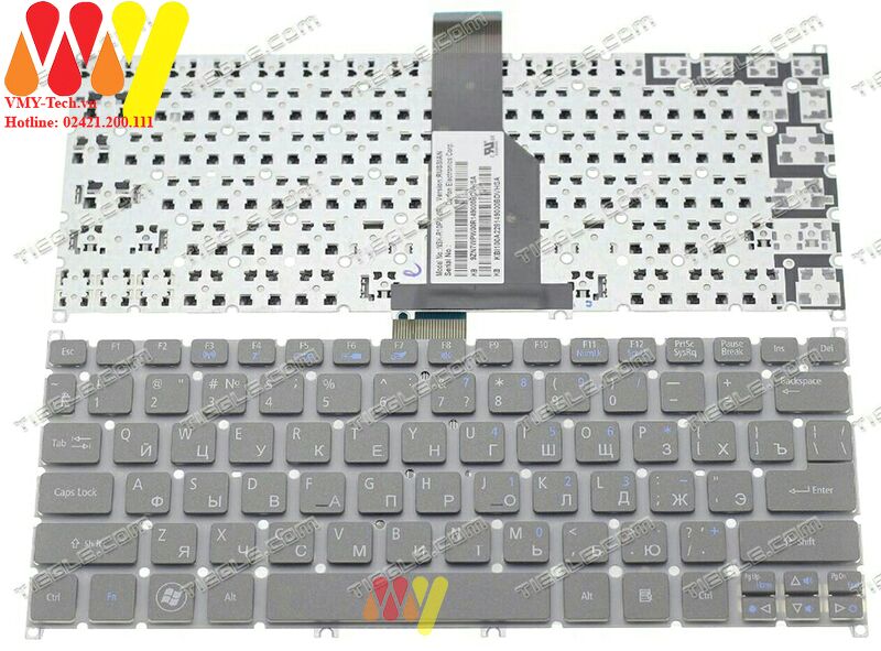 Bàn phím laptop Acer Aspire S3 S5 S3-331 S3-371 S3-391 S3-951S3-951 S5 S5-391 MS2346(màu bạc)