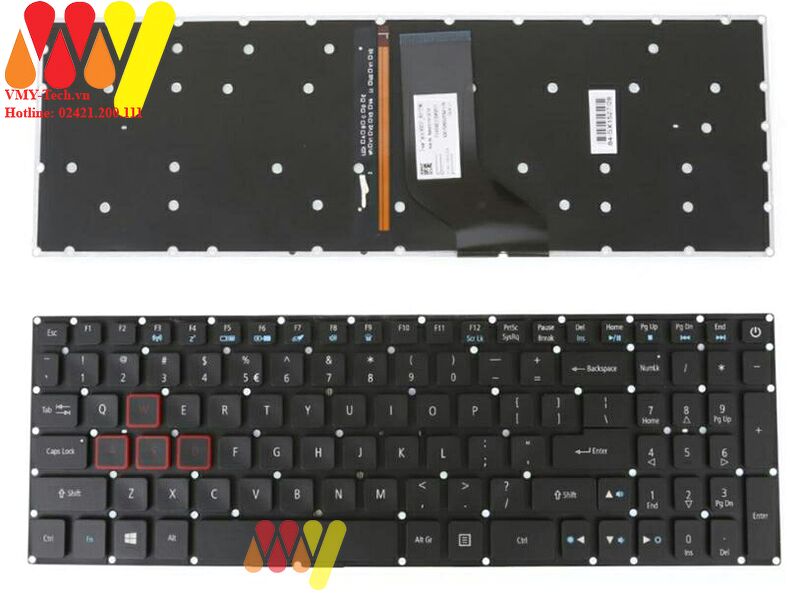 Bàn phím laptop Acer Aspire VX5-591G VX 15, VX5-591, VX5-793, VN7-593, VN7-593