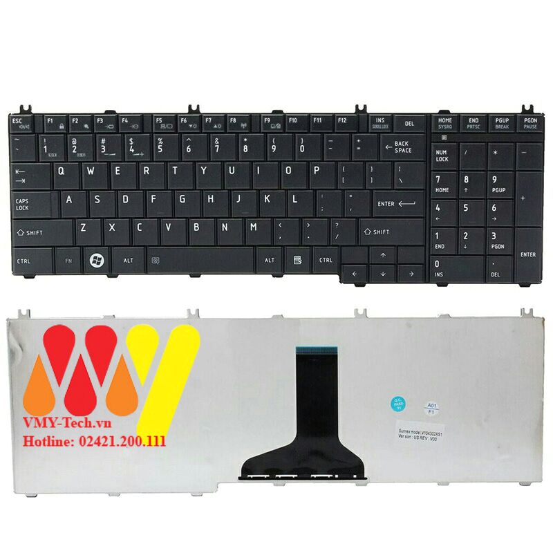 Bàn Phím Laptop Toshiba Satellite C650, C650D, C655, C660, C660D, C665 C670 C670D C675 P750 P755