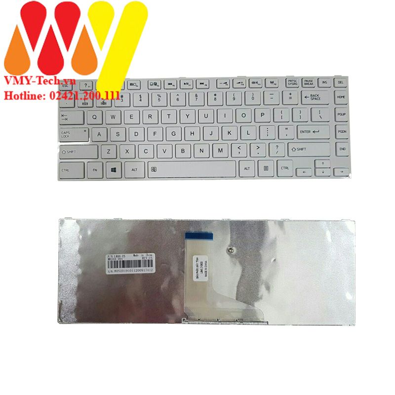 Bàn Phím laptop Toshiba Satellite C800 M800 M805 L800 L805 L840 L830 C840 U840 màu trắng