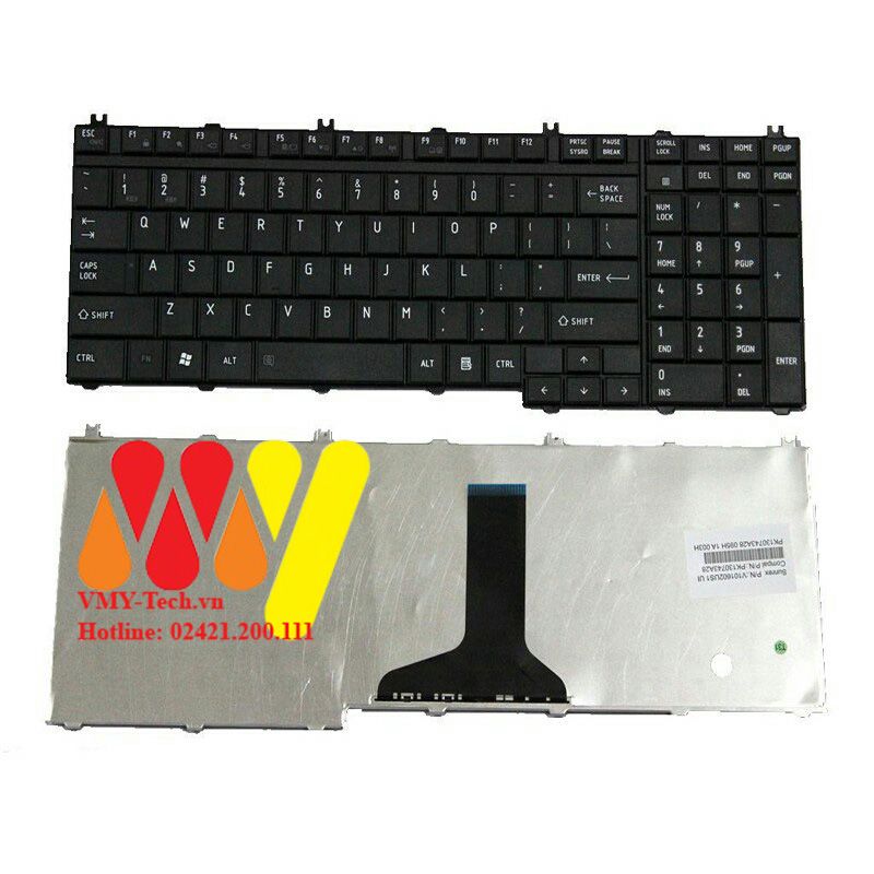 Bàn Phím Laptop Toshiba P200, P200D, P205, P205D, P300D, X200 Màu Đen