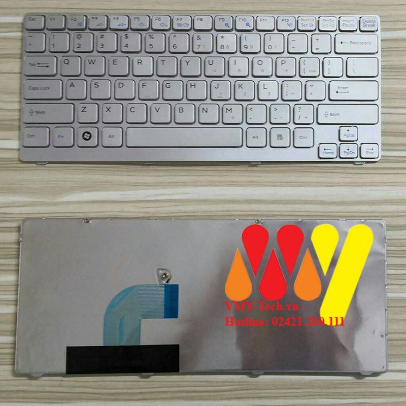 Bàn phím Laptop sony Vaio VGN-CR PCG-5L1L PCG-5G1L PCG-5J3L PCG-5K1L PCG-5K2L PCG-5K3L Màu Trắng
