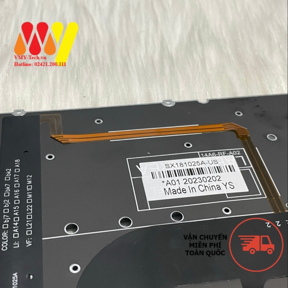 Bàn phím laptop Dell XPS13 9343 9350 9550 LED