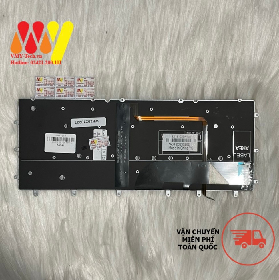 Bàn phím laptop Dell XPS13 9343 9350 9550 LED