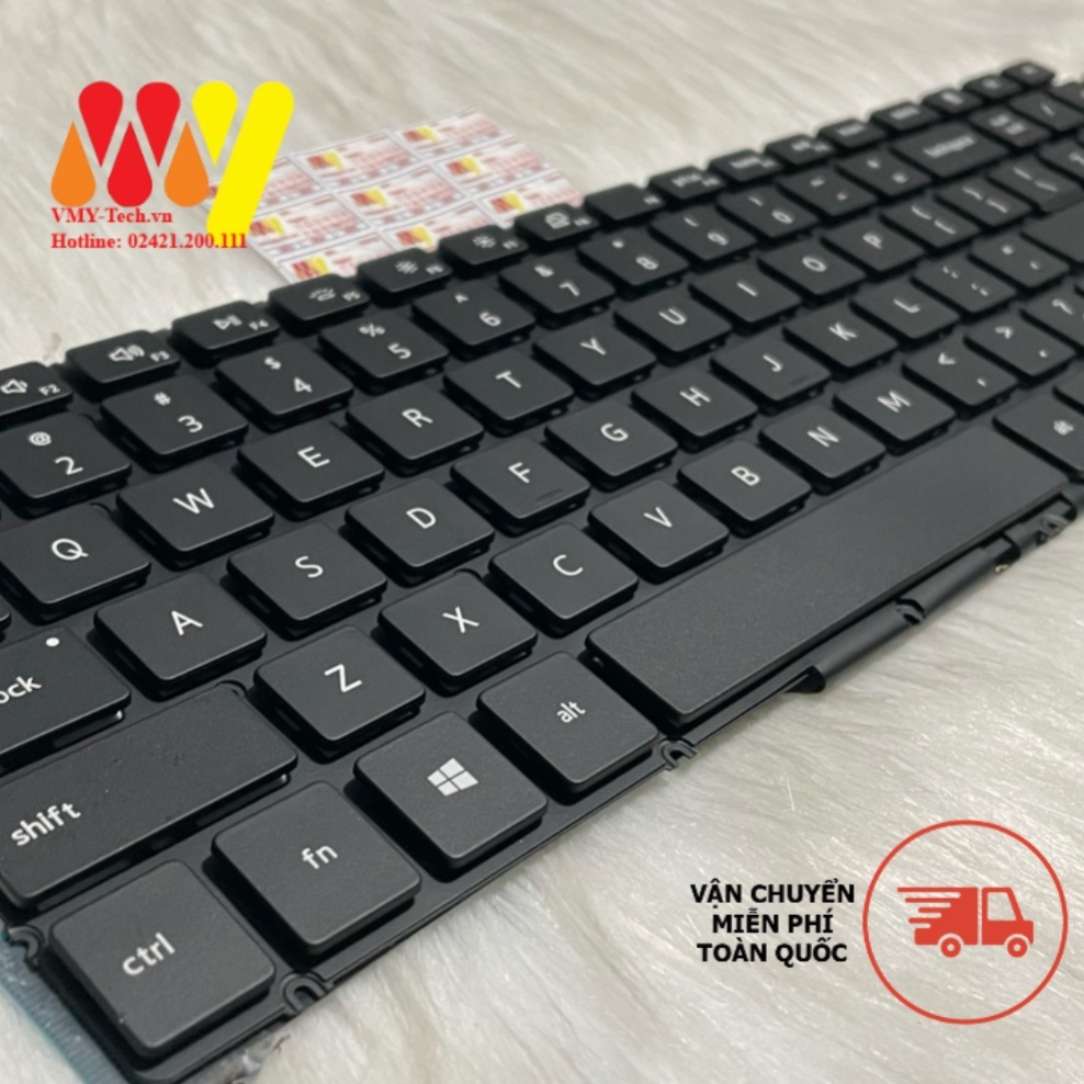 Bàn Phím Laptop Dell Inspiron 5584 5590 5593 5594 5598 3505 Đen - Có LED