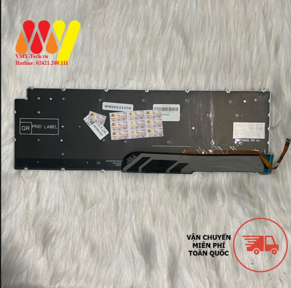 Bàn Phím Laptop Dell Inspiron 5584 5590 5593 5594 5598 3505 Đen - Có LED