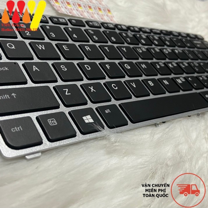 Bàn phím Laptop Hp Folio 9470m 9480m 9470 9480 - New 100% - Bạc - LED