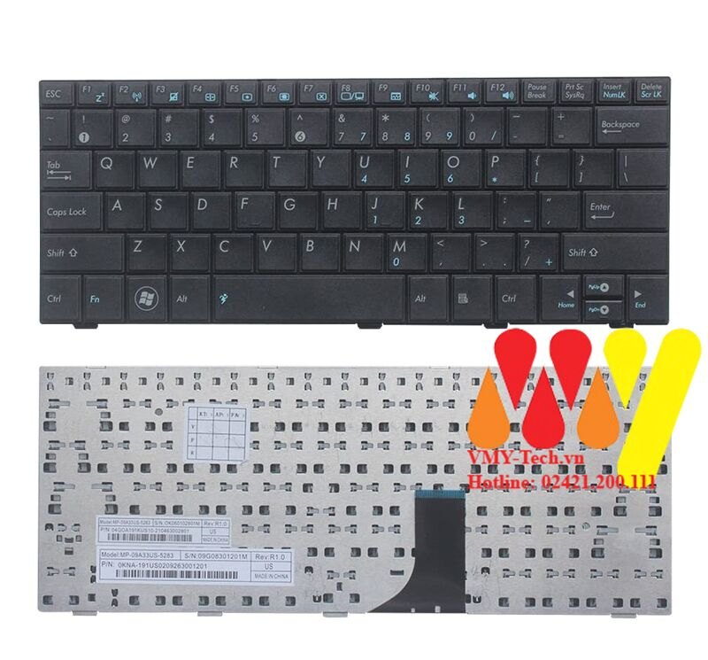 Bàn phím Laptop Asus 1008HA 1005HE 1008HA 1001H 1005HA 1005TX R101 R101D R105D