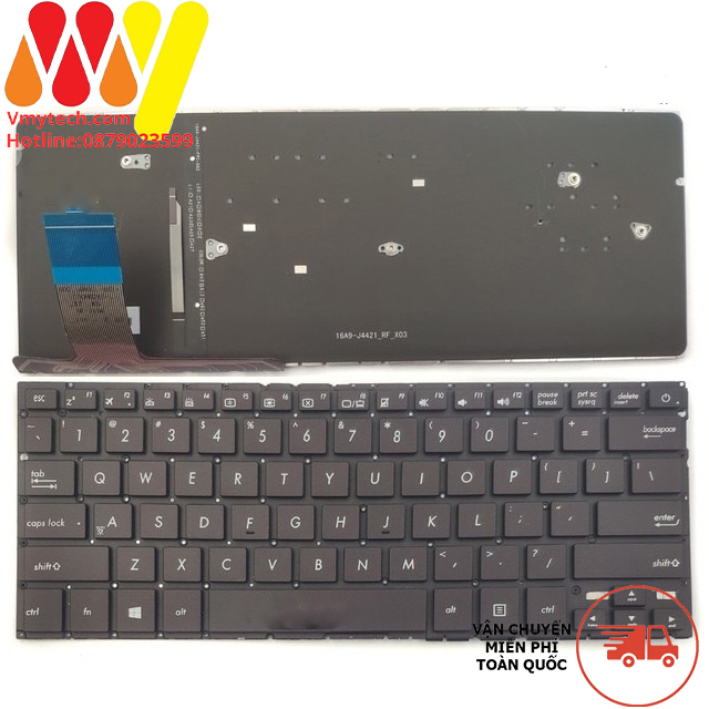 Phím laptop Asus UX330 UX330C UX330CA UX330CAK UX330U UX330UA CÓ ĐÈN+ NÚT NGUỒN