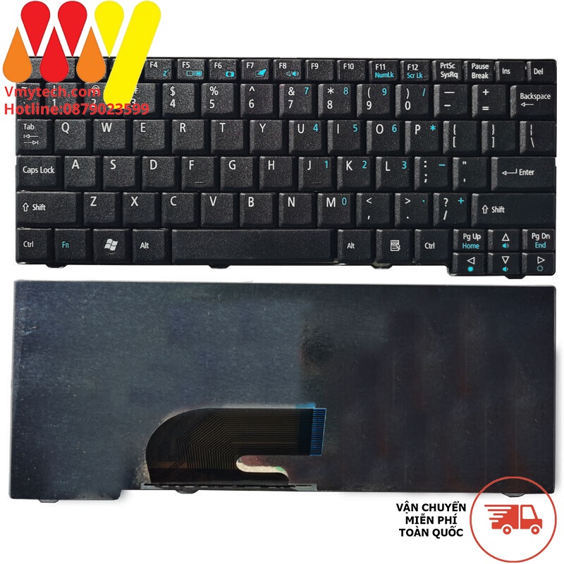 Bàn phím laptop Acer ACER Aspire one 531H P531H A110 A150 ZG5 ZA8 ZG8 Đen