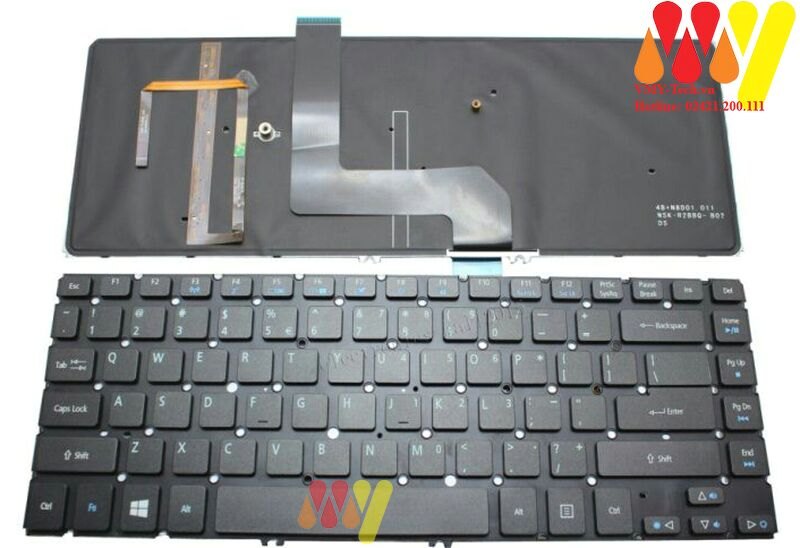 Bàn phím laptop Acer Aspire M3-481 M5-481 M3-481G M3-481T M3-481TG Keyboard LED