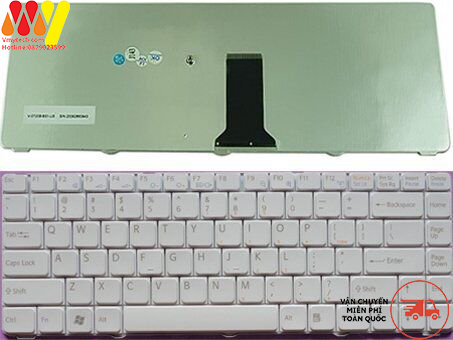 Bàn phím Laptop SONY Vaio VGN-NR180E VGN-NR185E VGN-NR38E/S VGN-NR430E/S VGN-NR298E/W trắng