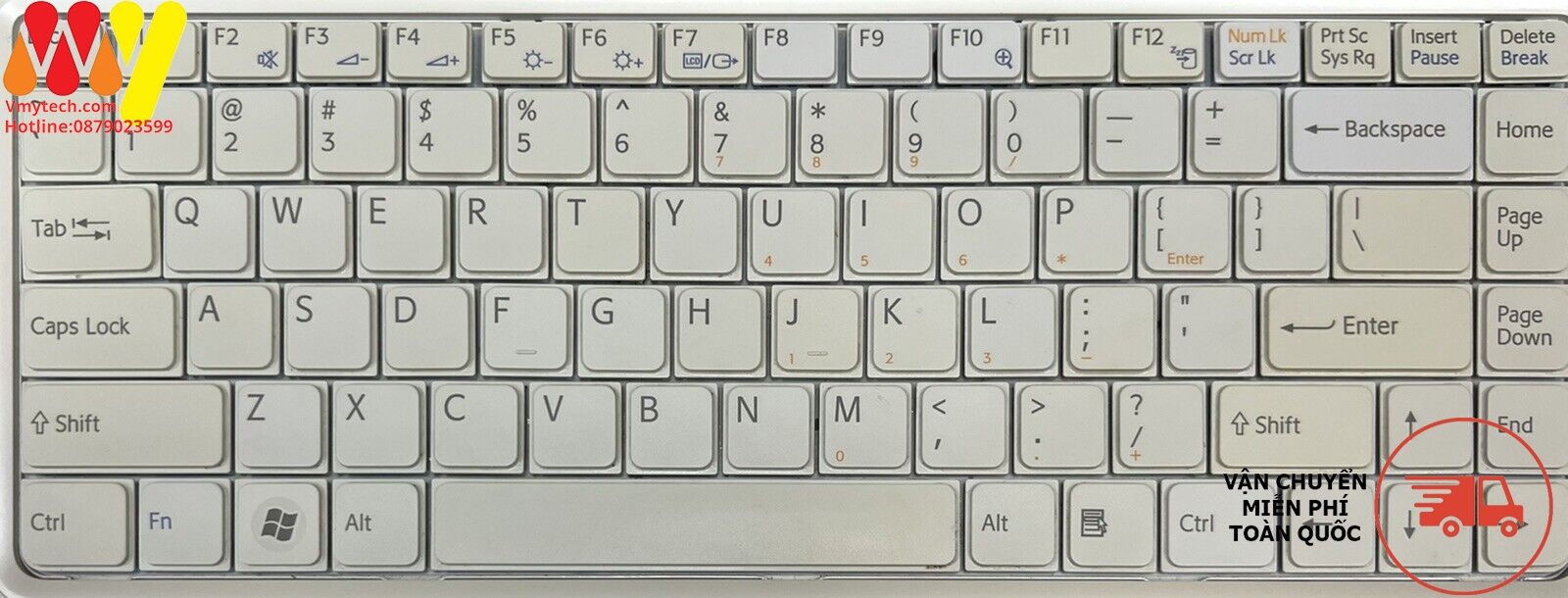 Bàn phím Laptop Sony Vaio VGN-NR VGN-NS PCG-7151L PCG-7153L PCG-7154L PCG-7161L V072078BS2 V072078BS1 màu trắng
