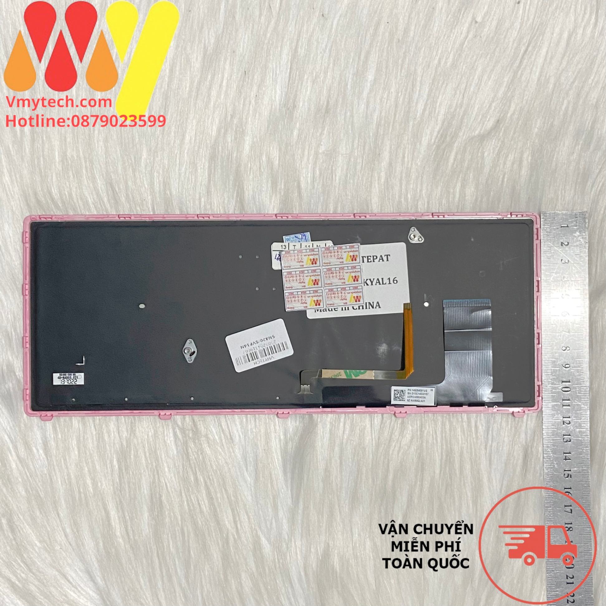 Bàn Phím Laptop Sony vaio VPC-SVF14N SVF14N FIT 14N 149264011us Cáp góc Khung Bạc Màu hồng