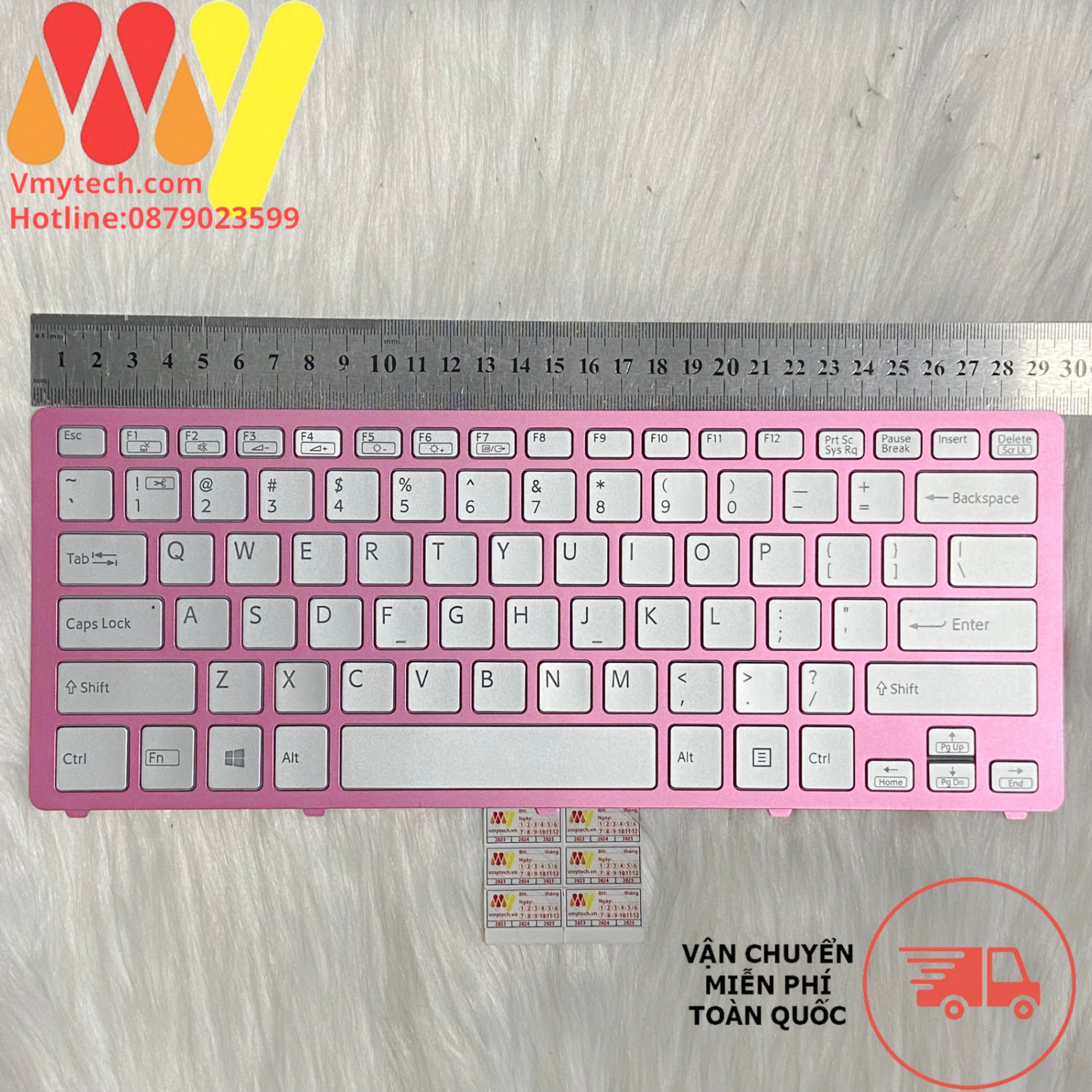 Bàn Phím Laptop Sony vaio VPC-SVF14N SVF14N FIT 14N 149264011us Cáp góc Khung Bạc Màu hồng