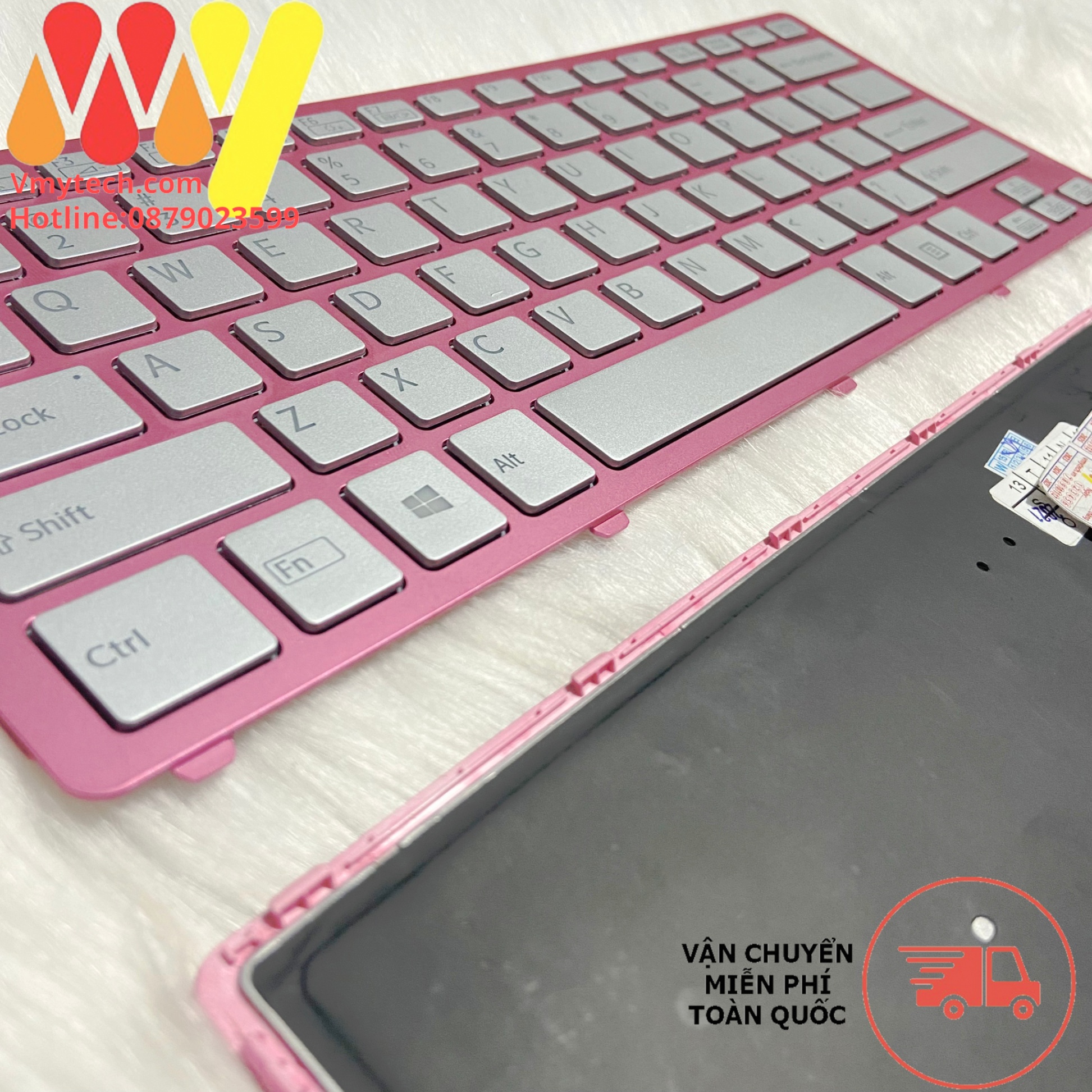 Bàn Phím Laptop Sony vaio VPC-SVF14N SVF14N FIT 14N 149264011us Cáp góc Khung Bạc Màu hồng