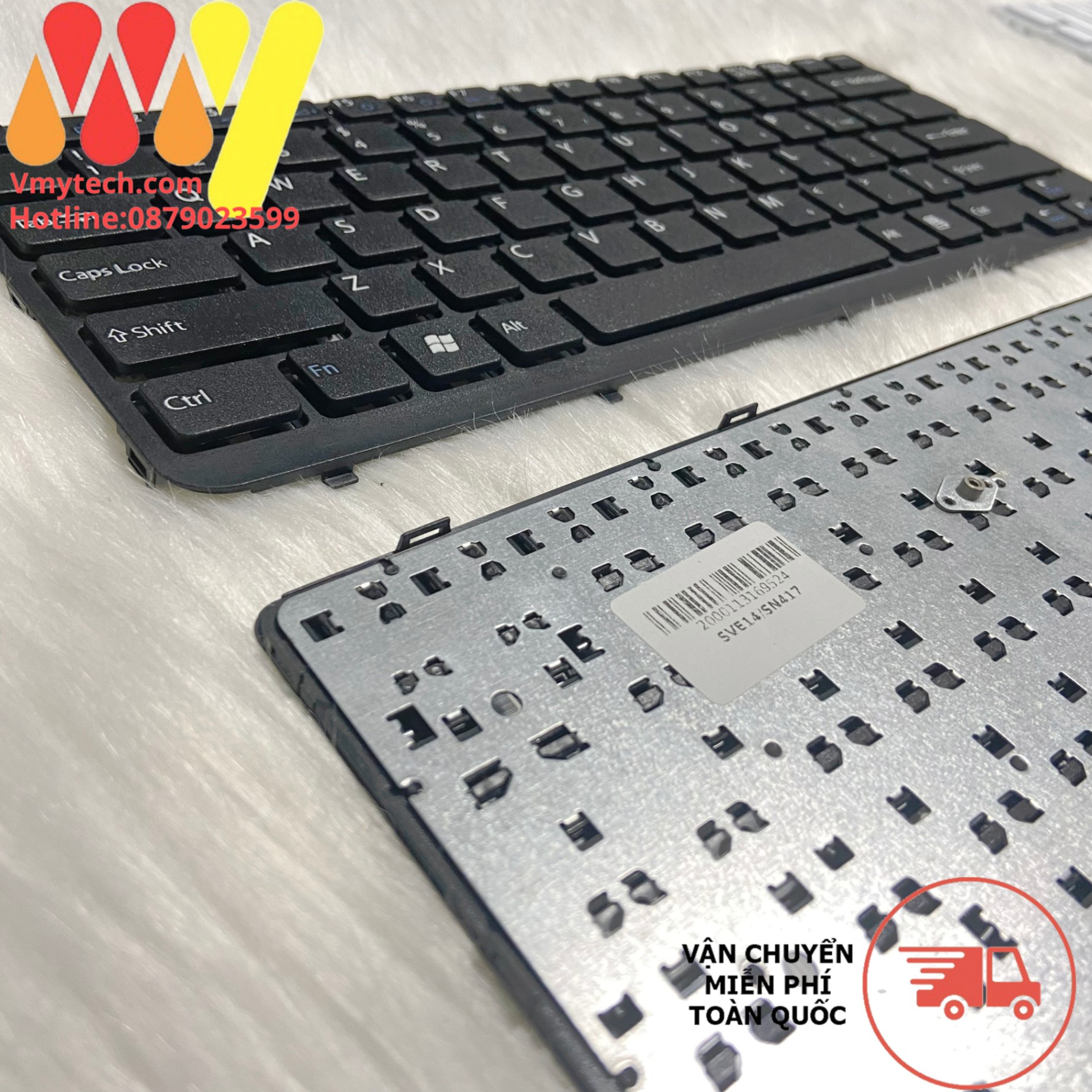 Bàn phím Laptop Sony SVE14 SVE14AA12T SVE141M12T SVE1413 SVE14A16EC SVE141C11L SVE141D11L SVE141J11W Đen