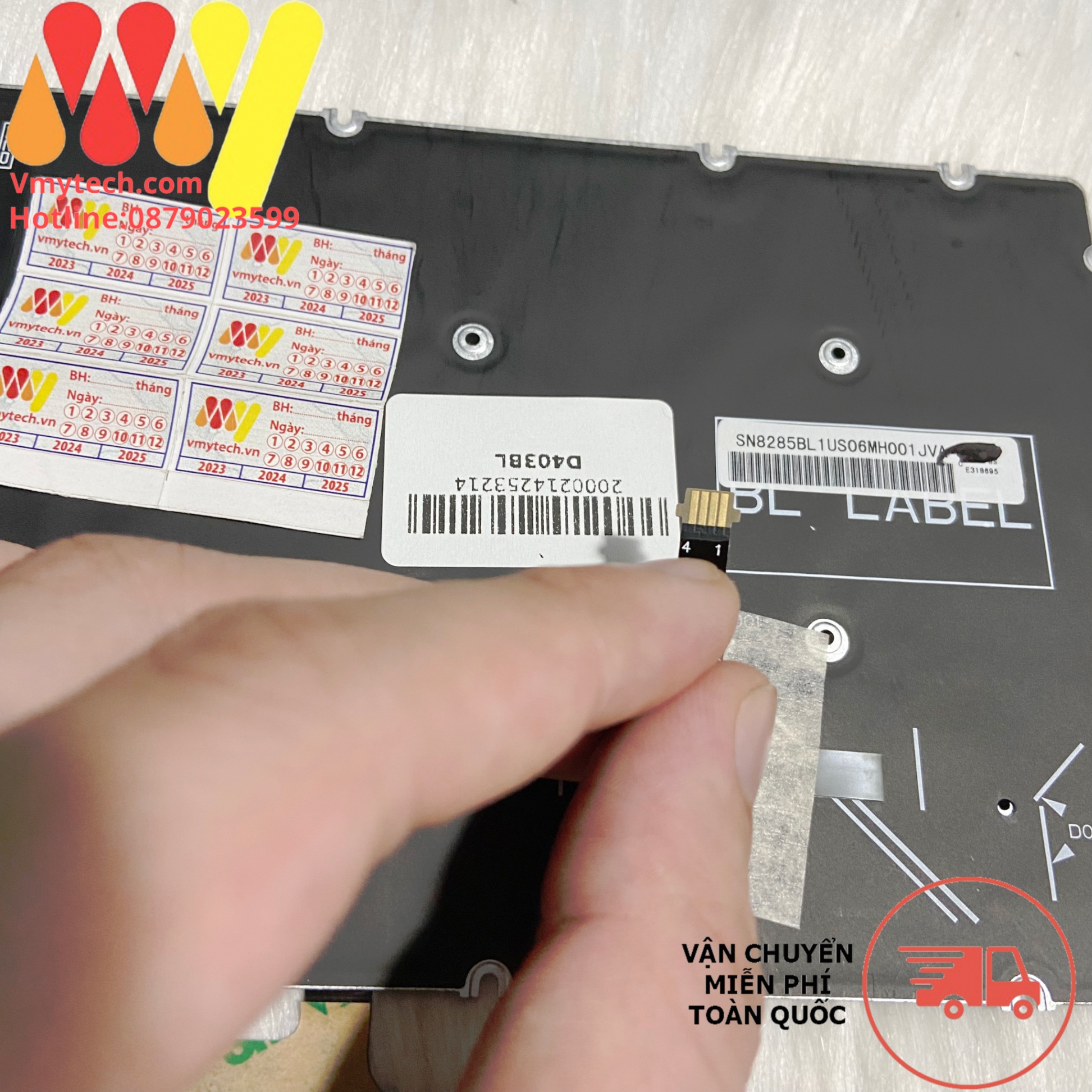 Bàn phím Dell Latitude 14 3420 Inspiron 13/16 5310 5320 5620 5625 7620 Led Bạc