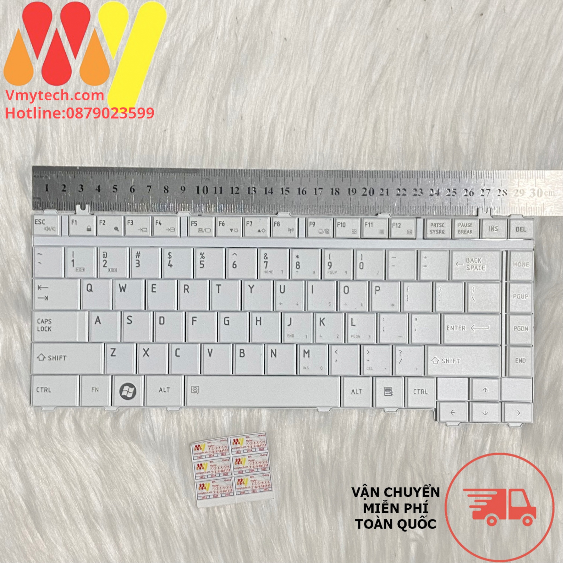Phím Laptop Toshiba L200 L201, L202, L203, L205, L210, L215 trắng