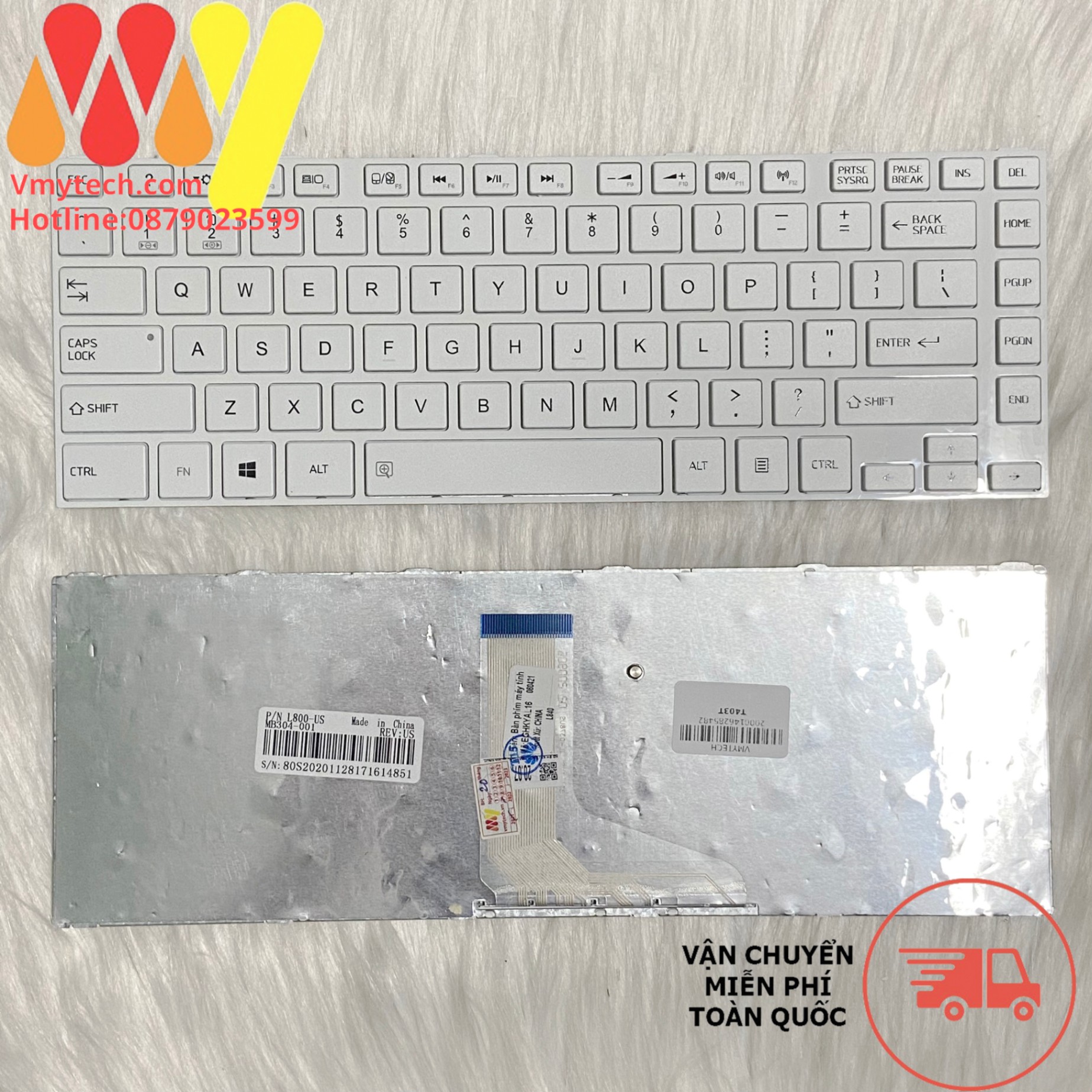 Bàn Phím laptop Toshiba Satellite M840 L845 P800 P840 P845 P840T P845T Màu Trắng