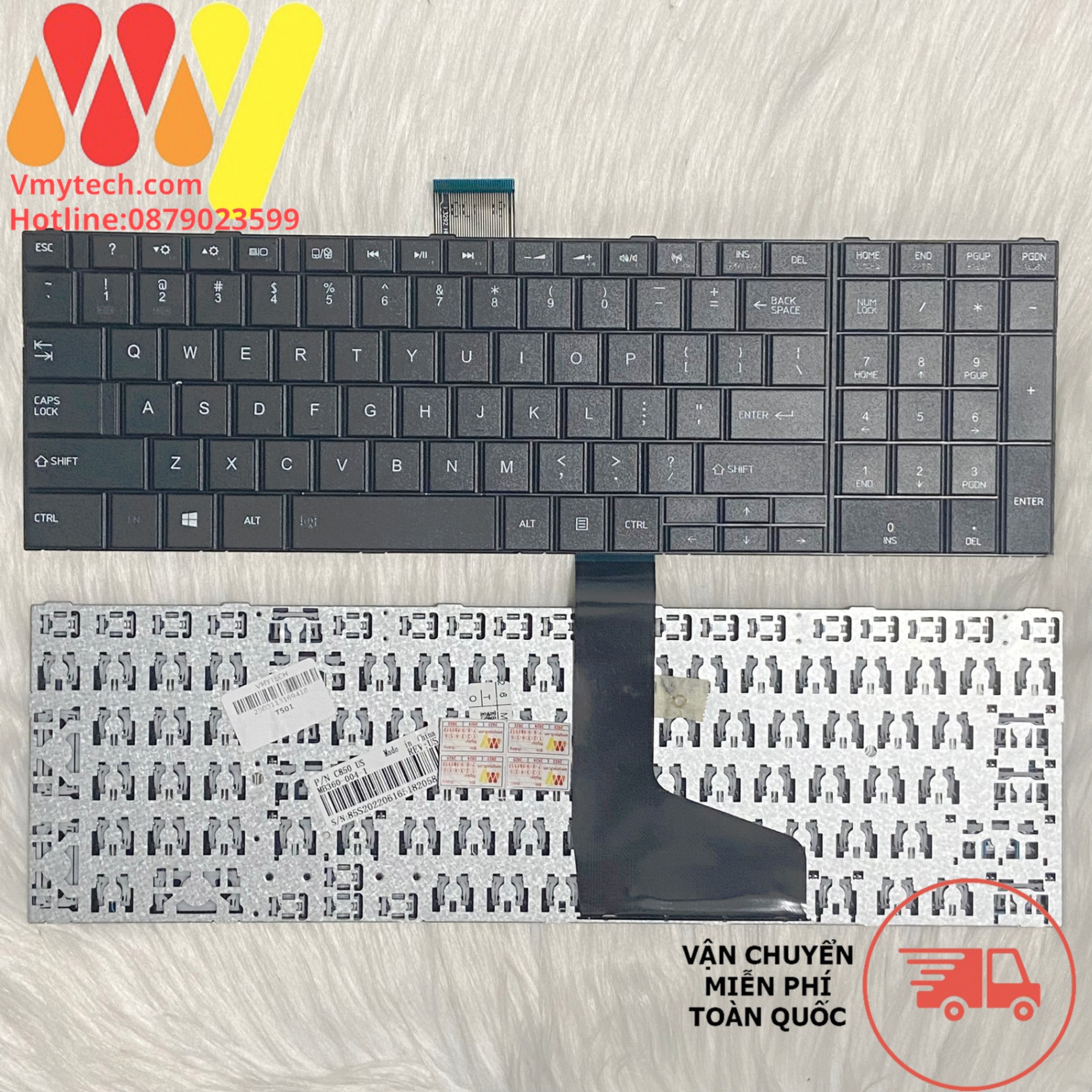 Bàn Phím Laptop Toshiba Satellite L850 L855 L870 L875 L950 L850D L870D L855D