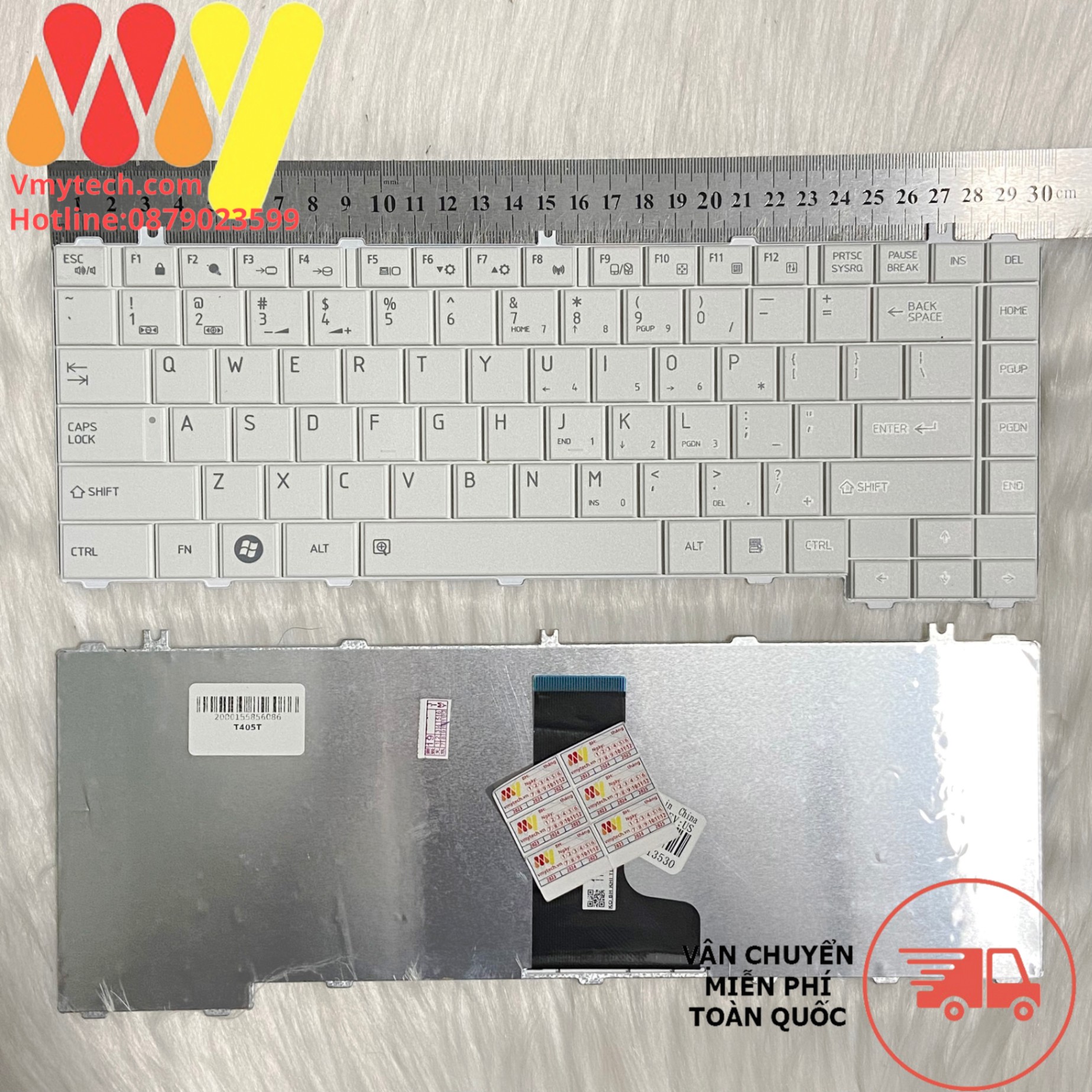 Bàn Phím Laptop Toshiba satellite L600, L600D, L605, L605D Màu Trắng