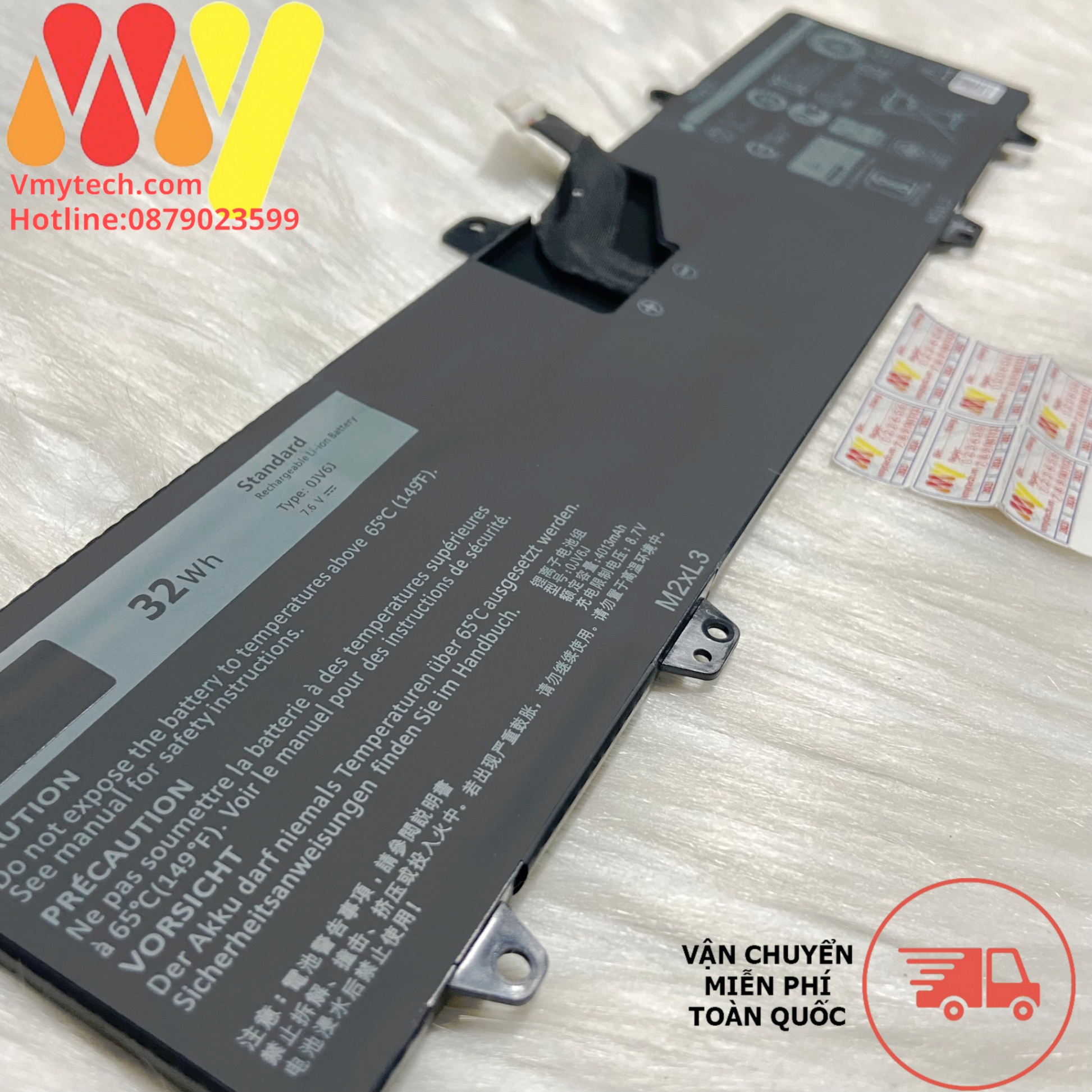 Pin Laptop Dell 3162 3164 3168 3179 3180 3185 0JV6J 32WH P24T